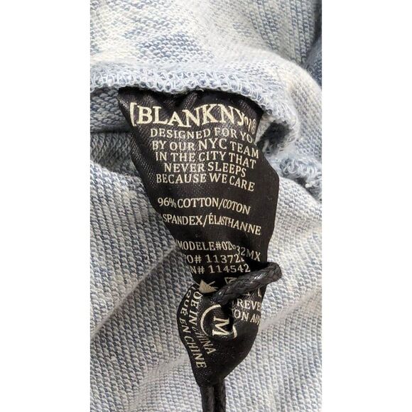 Blanknyc Womens Size M Light Blue Long Sleeve Pullover Denim Hooded Sweatshirt - Picture 11 of 11